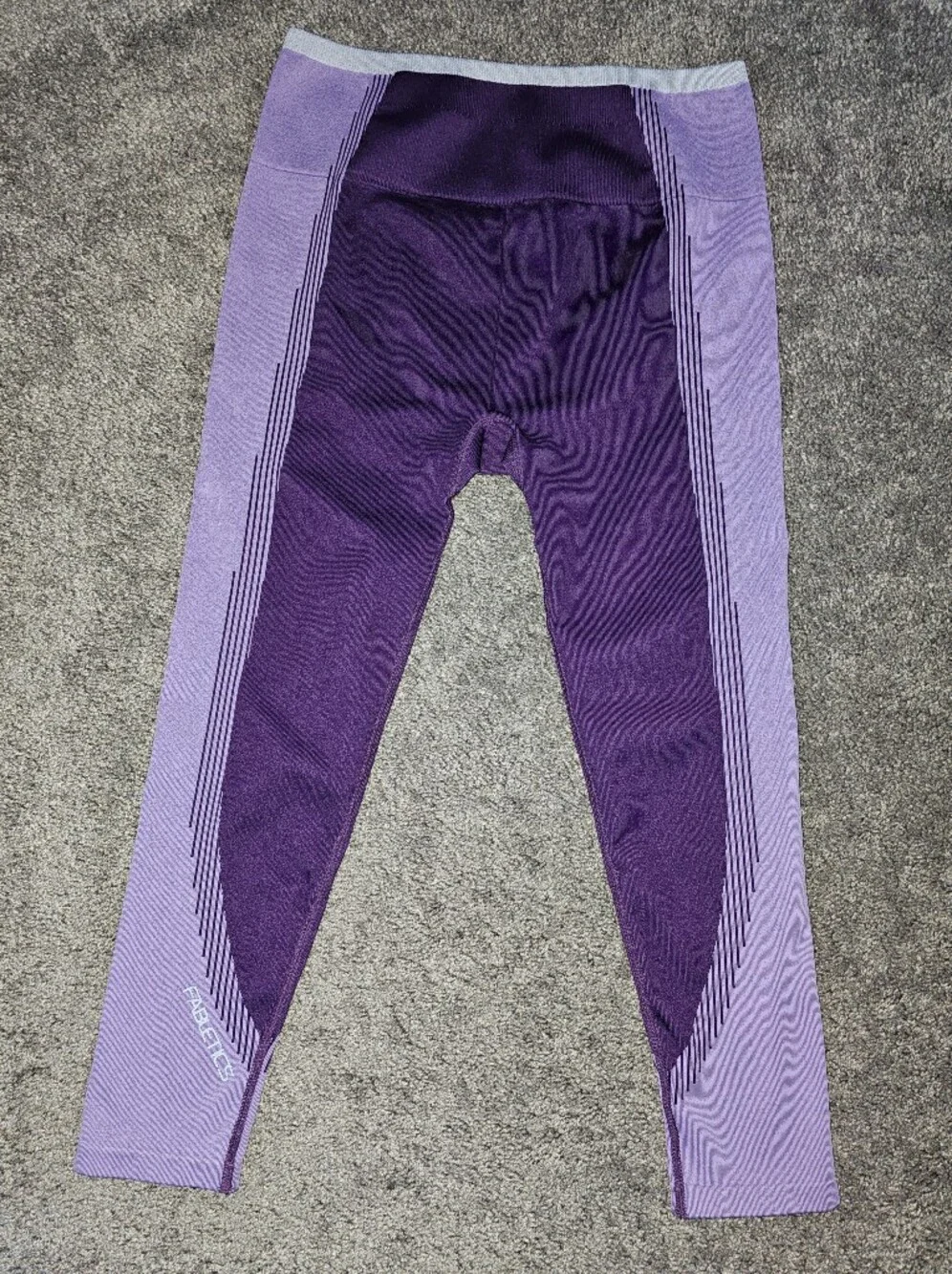Fabletic’s Legging Fusion Purple/Lilac & Powerhold Black - 2 Pairs - Sz L
